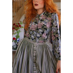 Rosey Earthy Vintage Blouse | XS/S
