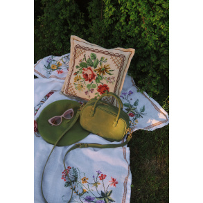 Vintage Needlepoint Floral Pillow