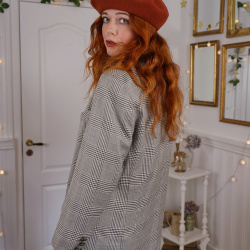 Brown Plaid Vintage Blazer | L