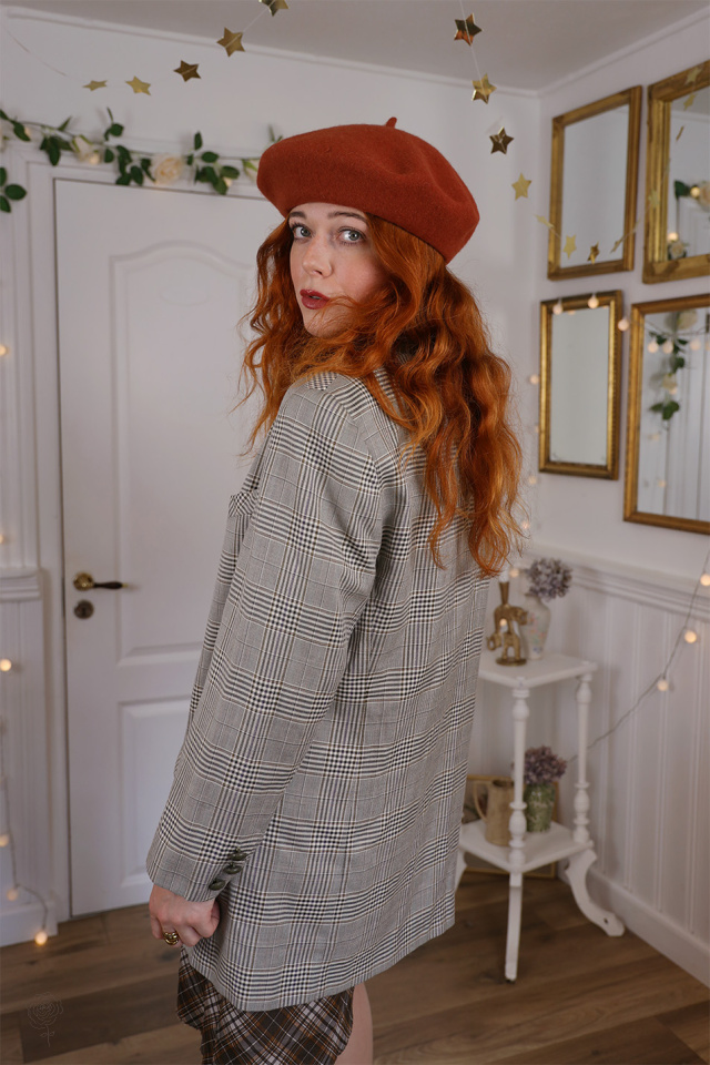 Brown Plaid Vintage Blazer | L