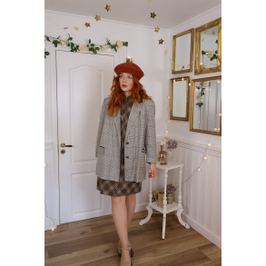 Brown Plaid Vintage Blazer | L