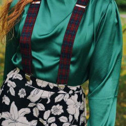 Retro Inspired Plaid Braces