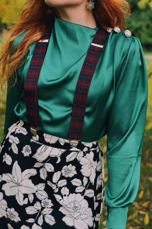 Retro Inspired Plaid Braces