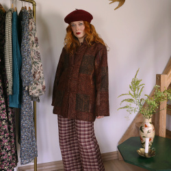 Warm Red Autumnal Vintage Jacket | L