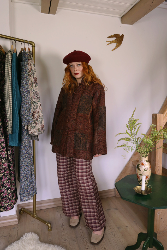Warm Red Autumnal Vintage Jacket | L