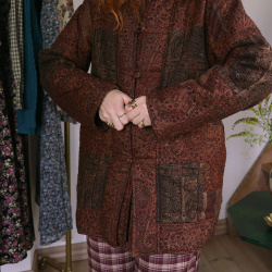 Warm Red Autumnal Vintage Jacket | L