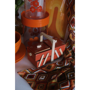 Small Wooden Retro Sewing Box