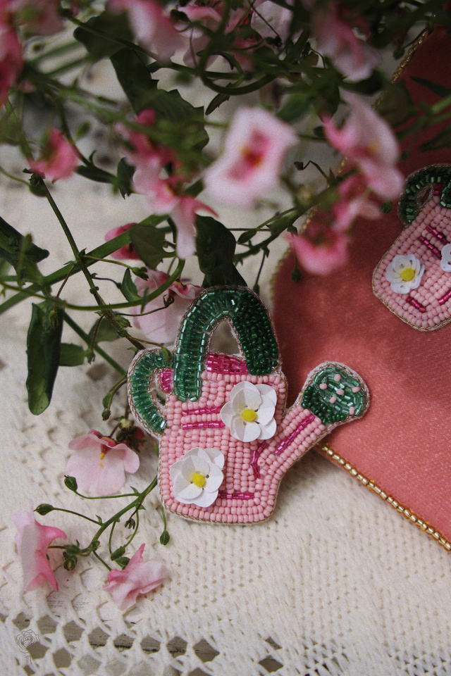 Watering Can Brooch