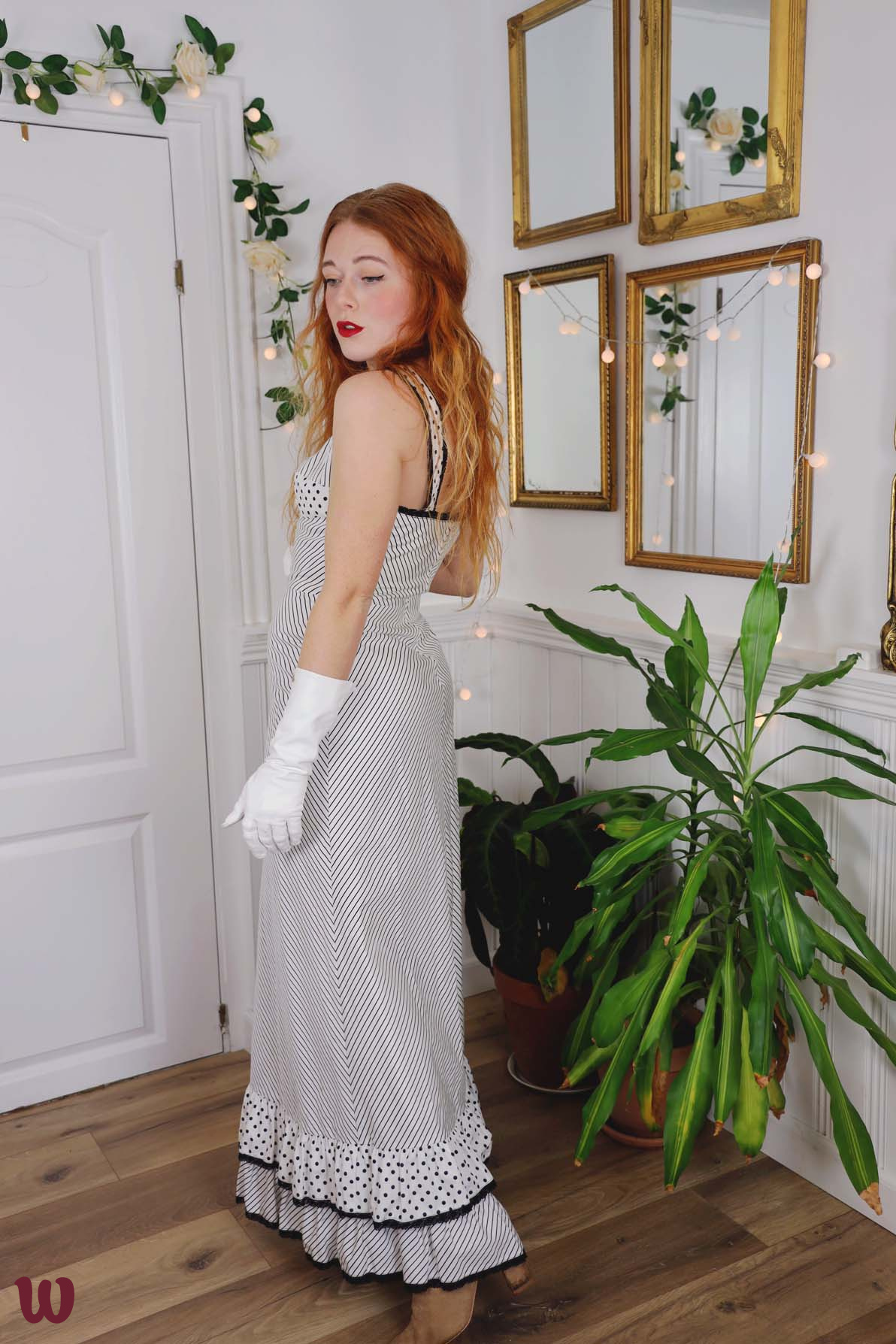 flocky dot pants dress | ANDRESD