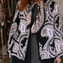 Black &amp; White Paisley Vintage Jacket | M
