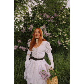 Romantic Cottagecore Cotton Vintage Dress | M