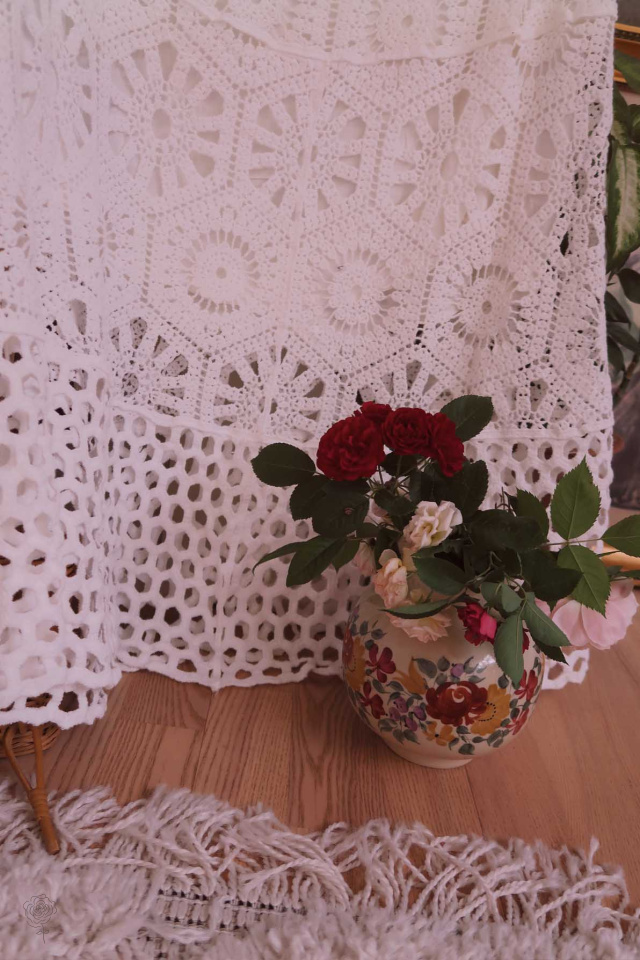 Spring Picnic White Skirt 