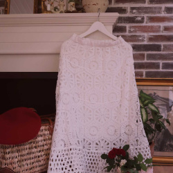 Spring Picnic White Skirt 