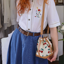 White Vintage Embroidered Top | M