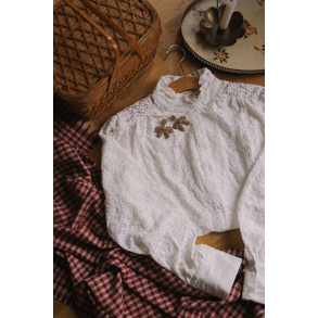 White Paisley Lace Blouse 