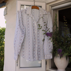 Delicate White Floral Vintage Blouse | S/M