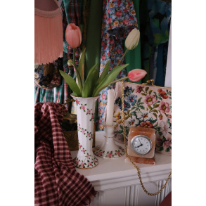 Handpainted Rose Vase & Candle Holder 