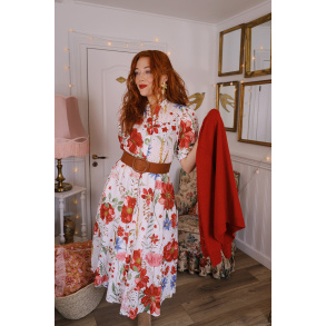 Red Spring Blossom Dress | S/M