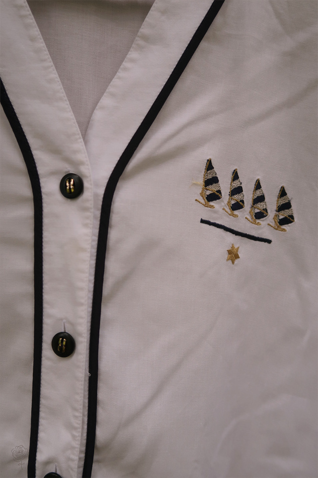 White Sailing Vintage Blouse | L