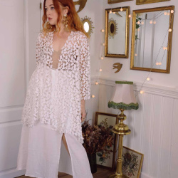 White Maxi Cotton Skirt 