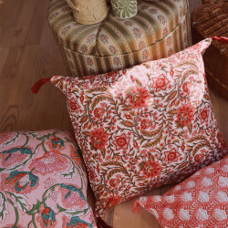 One With Red Floral Pillow Case 