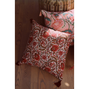 One With Red Floral Pillow Case 