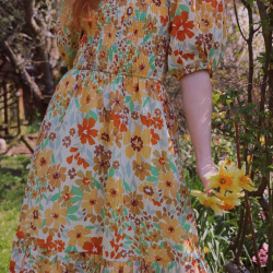 Wildflower Garden Midi Dress 