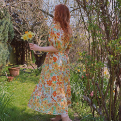 Wildflower Garden Midi Dress 