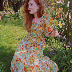 Wildflower Garden Midi Dress 
