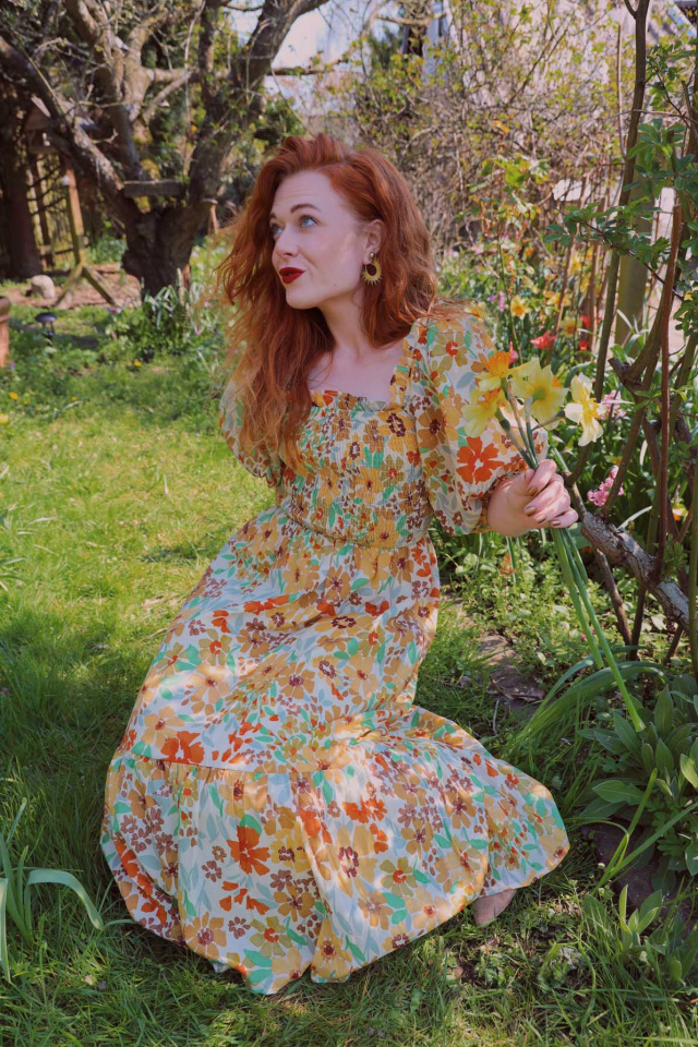 Wildflower Garden Midi Dress 