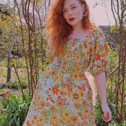 Wildflower Garden Midi Dress 