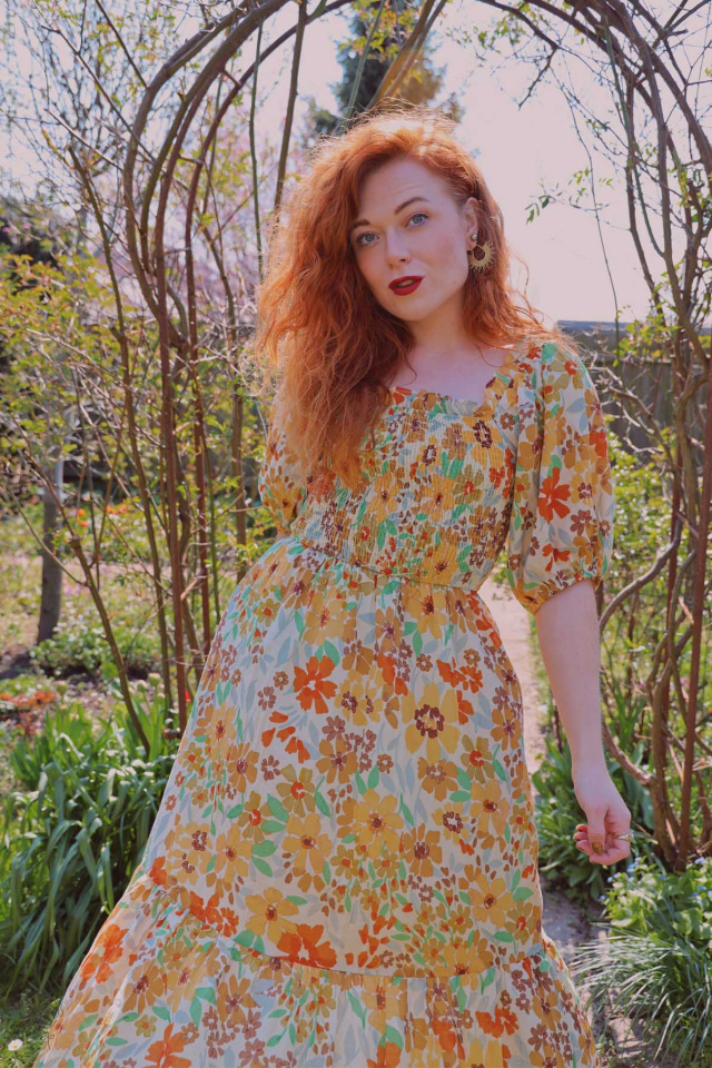 Wildflower Garden Midi Dress 