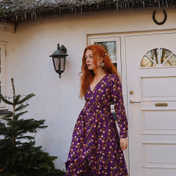 Winter Mary Gold Dot Maxi Dress 