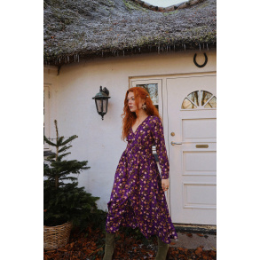 Winter Mary Gold Dot Maxi Dress 