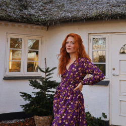 Winter Mary Gold Dot Maxi Dress 