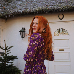 Winter Mary Gold Dot Maxi Dress 