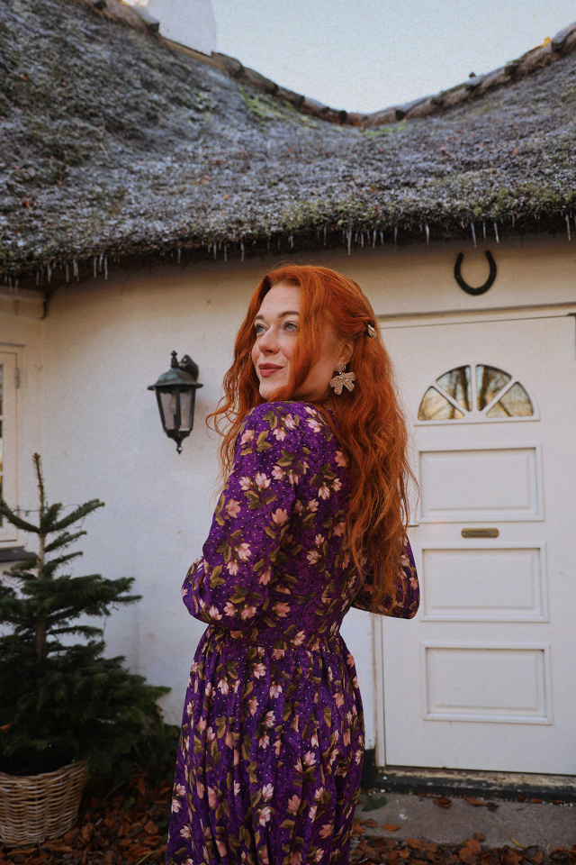 Winter Mary Gold Dot Maxi Dress 