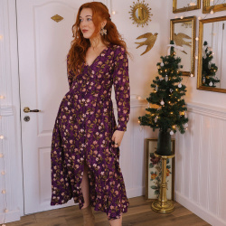 Winter Mary Gold Dot Maxi Dress 