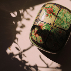 Green Wooden Indian Second Hand Box