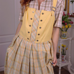 Yellow Landhaus Vintage Maxi Dress | XL