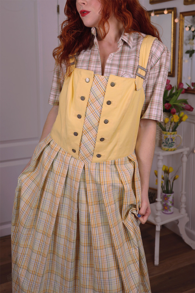 Yellow Landhaus Vintage Maxi Dress | XL