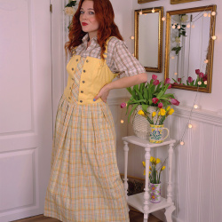 Yellow Landhaus Vintage Maxi Dress | XL