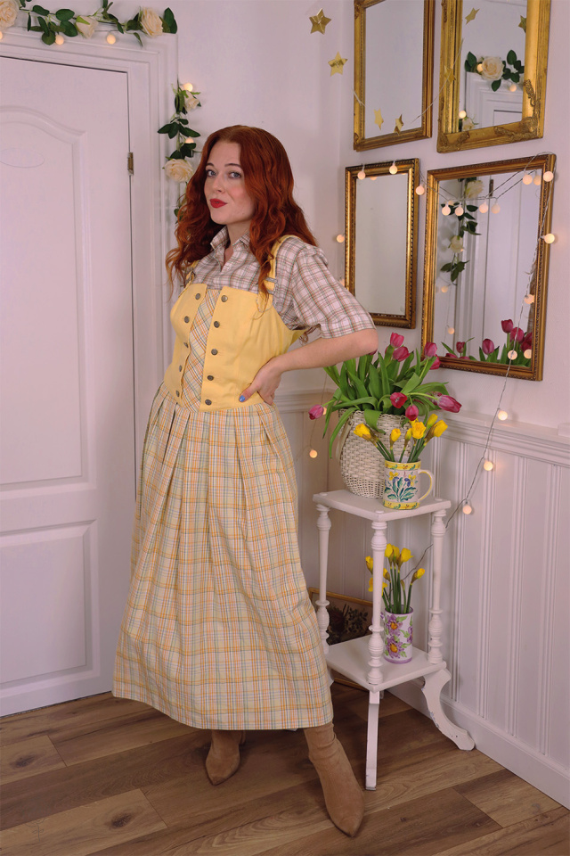 Yellow Landhaus Vintage Maxi Dress | XL