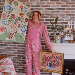 Pink Yvonne Dungarees