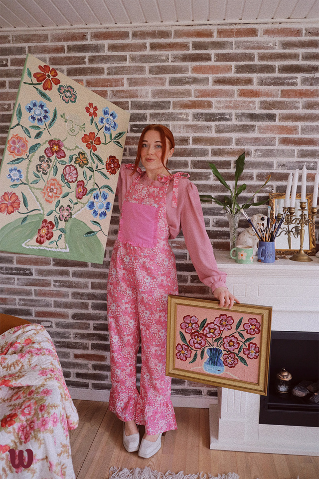 Pink Yvonne Dungarees