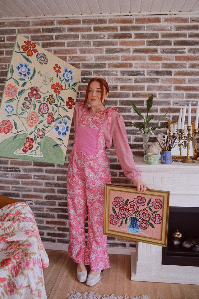 Pink Yvonne Dungarees